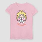 Girls' Super Mario Bros Princess Peach Portrait T-shirt - Pink