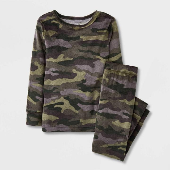 Toddler 2pc Camouflage Pajama Set - Cat & Jack Gray