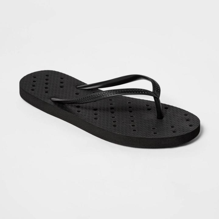 M Shower Flip Flop Sandals Black - Room Essentials