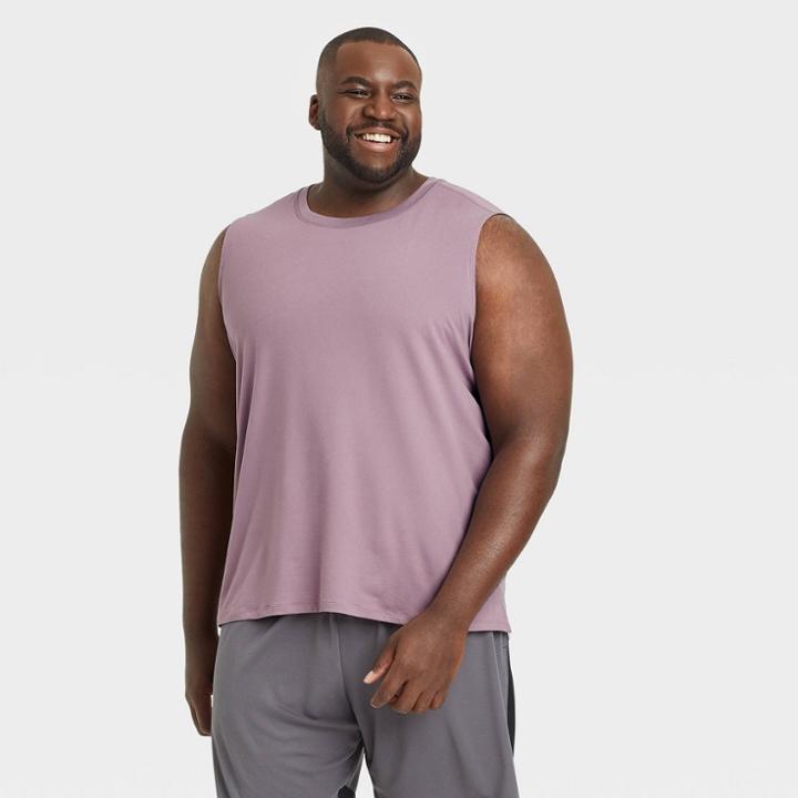 Men's Big & Tall Sleeveless Performance T-shirt - All In Motion Lilac Purple