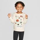 Toddler Girls' Long Sleeve 'critters' Graphic T-shirt - Cat & Jack Cream