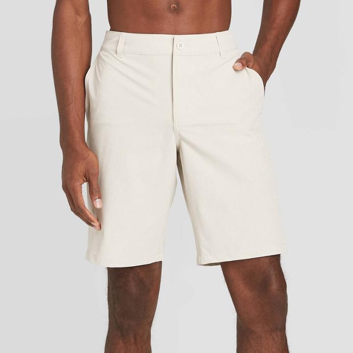 Men's 10.5 Regular Fit Hybrid Swim Trunks - Goodfellow & Co Gray