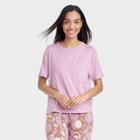 Women's Beautifully Soft Sleep T-shirt - Stars Above Pink