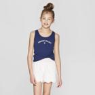 Girls' Boxy Graphic Tank Top - Art Class Navy
