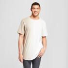 Men's Curved Hem Vertical Dip Dye Short Sleeve T-shirt - Jackson Sand (brown)