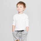 Toddler Boys' Long Sleeve T-shirt - Cat & Jack White