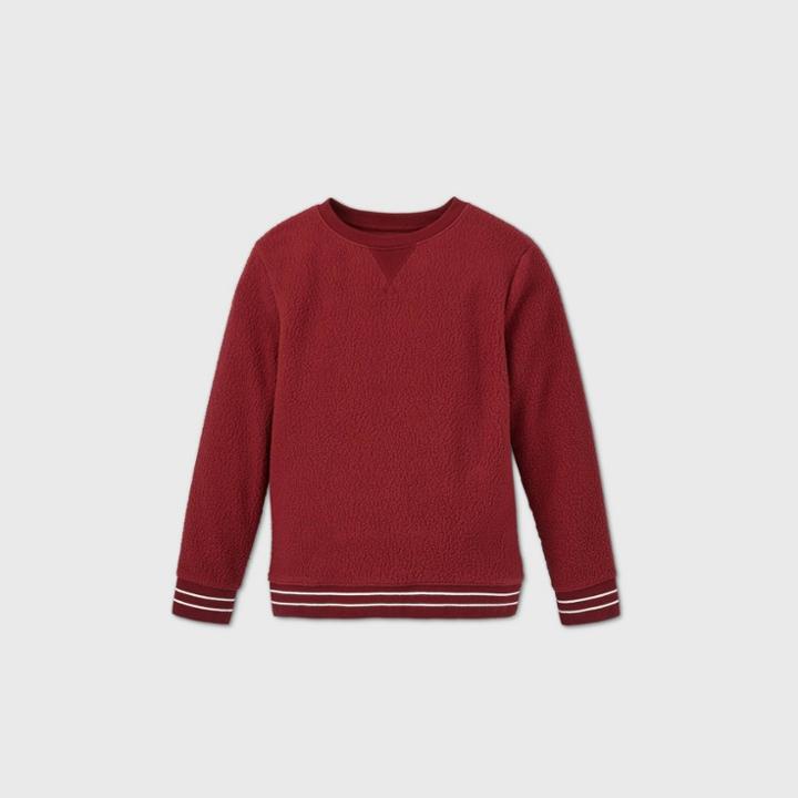 Boys' Cozy Sherpa Crew Pullover Sweatshirt - Cat & Jack
