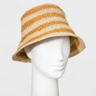 Women's Striped Paper Straw Cloche Hat - Universal Thread Natural, Women's, Size: