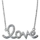 Target 'love' Pendant Necklace With Crystals - Silver, Girl's, White