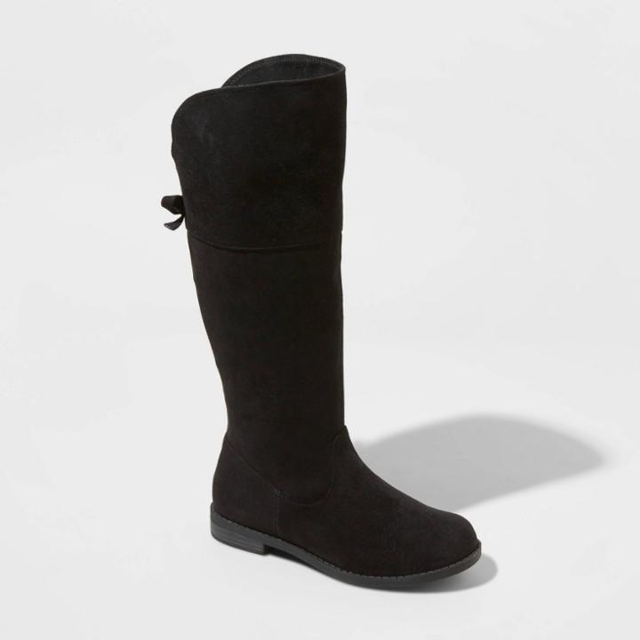 Girls' Patty Tall Riding Boots - Cat & Jack Black