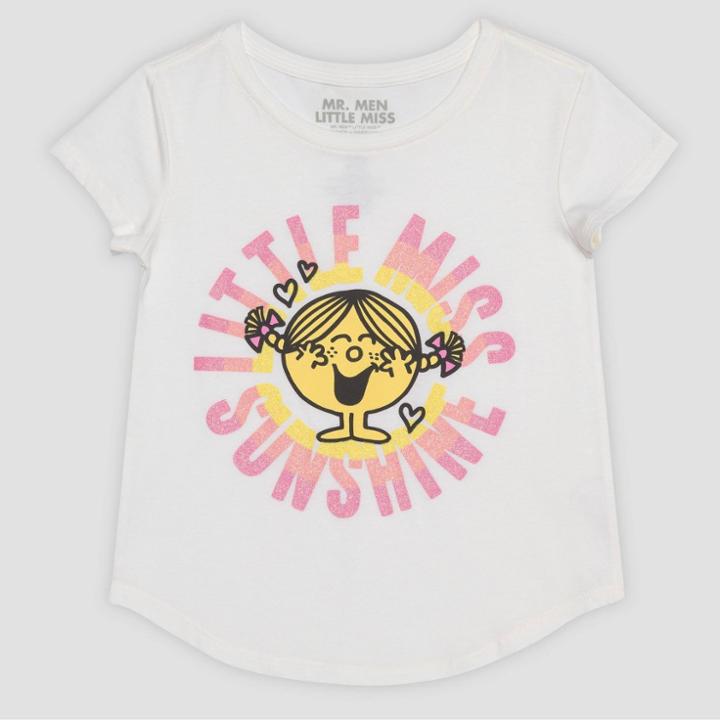 Girls' Little Miss Sunshine Short Sleeve Graphic T-shirt - Ivory