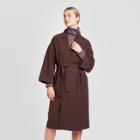 Women's Long Sleeve Collarless Wrap Jacket - Prologue Burgundy Xs, Women's, Brown
