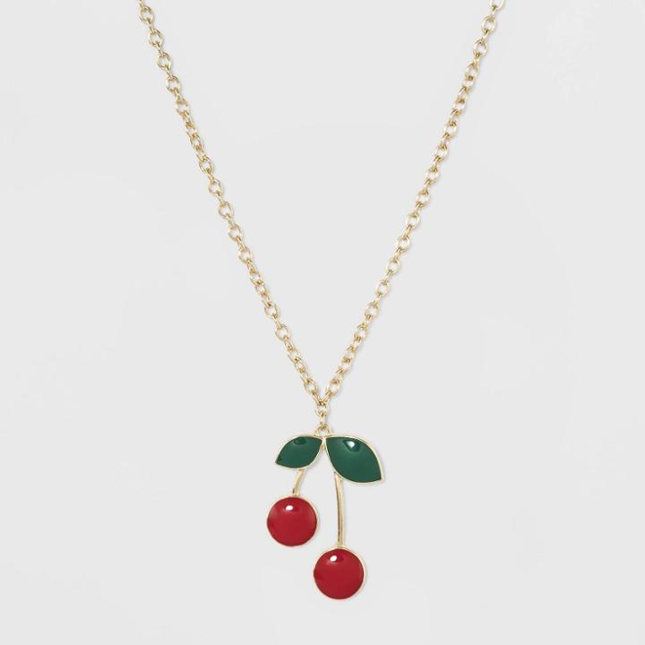 Sugarfix By Baublebar Cherry Pendant Necklace - Red, Girl's
