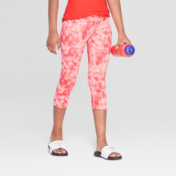 Umbro Girls' Reversible Performance Capri Leggings - Hibiscus Pink