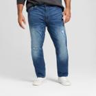 Target Men's Tall Slim Straight Fit Jeans With Patches - Goodfellow & Co Vintage Dark Wash