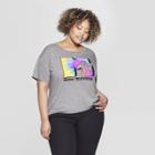 Women's Mtv Tie Dye Plus Size Short Sleeve T-shirt (juniors') - Gray