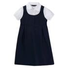 French Toast Girls' Uniform Double Pocket Jumper - Navy (blue)