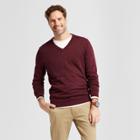 Men's V-neck Sweater - Goodfellow & Co Burgundy