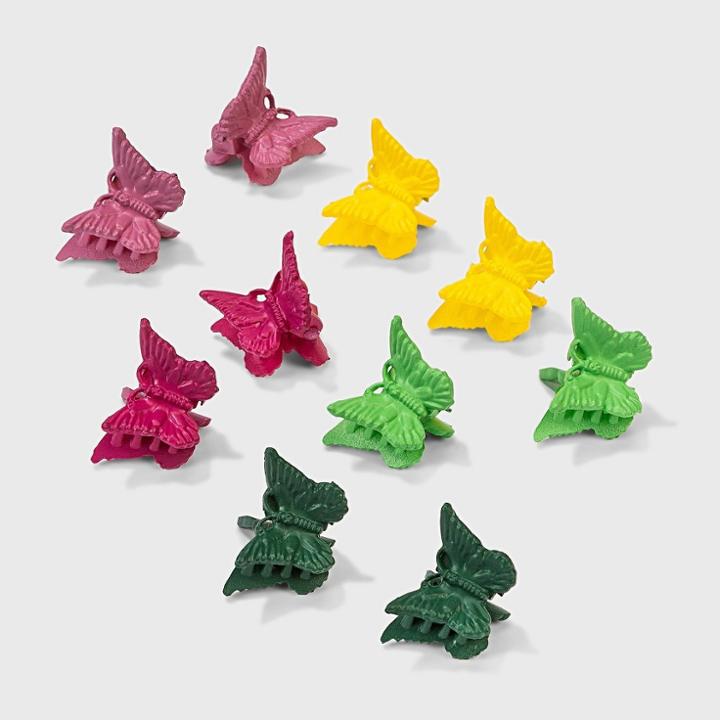 Butterfly Claw Clip Set 10pc - Wild Fable Multicolor Brights