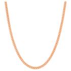 Tiara Rose Gold Over Silver 16 - 22 Adjustable Curb Chain, Pink