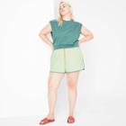Women's Plus Size Woven Dolphin Shorts - Wild Fable Green