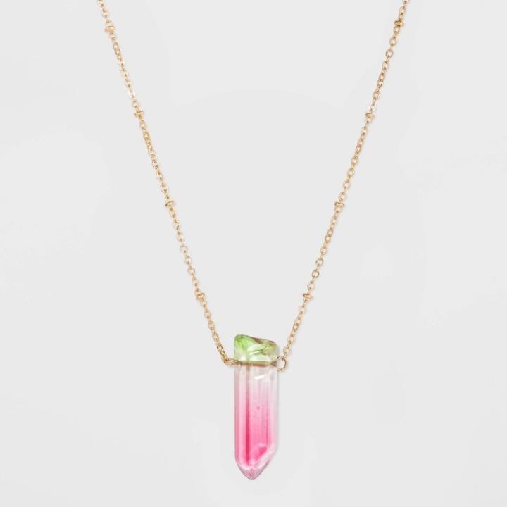 No Brand Petitesemi-precious Stone Short Necklace, Women's,