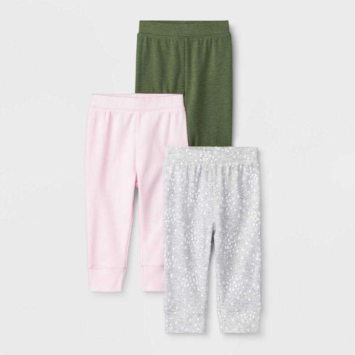 Baby Girls' 3pk Oh Honeybee Pants - Cloud Island Newborn, Girl's, Pink