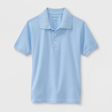 Eddie Bauer Boys' Uniform Polo Shirt - Light Blue 14-16,