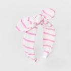 Girls' Stripe Bow Headband - Cat & Jack Pink/white, Women's, Pink White
