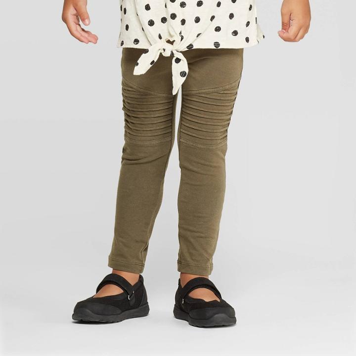 Toddler Girls' Moto Leggings - Art Class Green