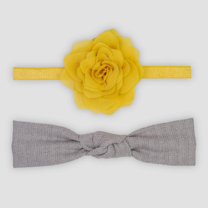 Baby Girls' 2pk Headwrap Set - Just One You Made By Carter's, Yellow
