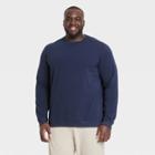 Men's Big & Tall Soft Gym Crewneck Sweatshirt - All In Motion Navy