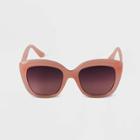 Women's Oversized Cat Eye Sunglasses - A New Day Pink