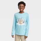 Boys' 'winter Wholly Mammoth' Long Sleeve Graphic T-shirt - Cat & Jack Aqua Blue