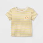 Girls' Short Sleeve T-shirt - Cat & Jack Yellow/cream