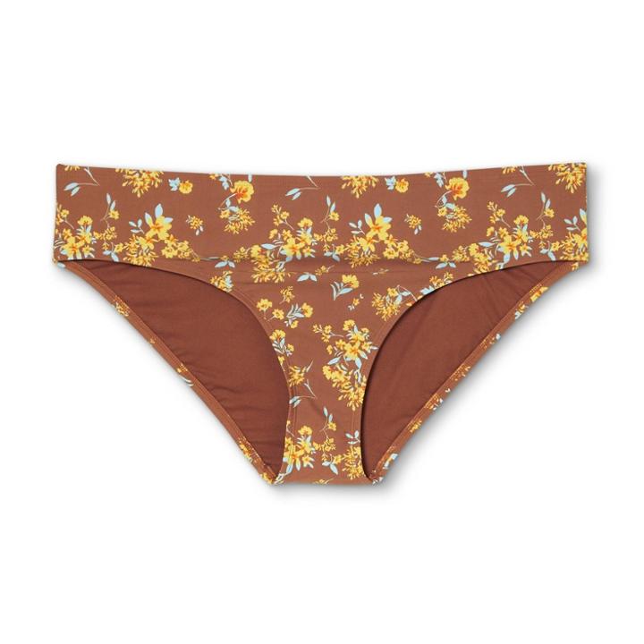 Juniors' Plus Size Cheeky Hipster Bikini Bottom - Xhilaration Multi Floral Print X
