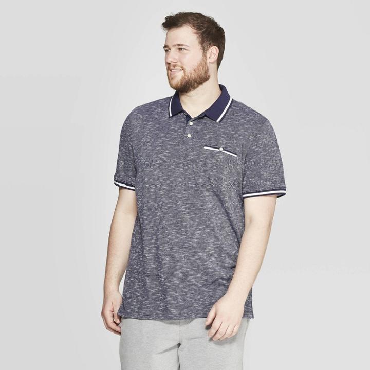 Men's Big & Tall Retro Polo Shirt - Goodfellow & Co Fighter Pilot Blue