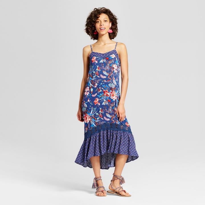 Women's Hi-low Midi Dress - Xhilaration (juniors') Navy (blue)