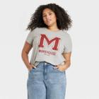 Morehouse College Maroon Tigers Women's Plus Size Morehouse College Short Sleeve Graphic Boyfriend T-shirt - Gray