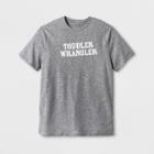 Shinsung Tongsang Men's Short Sleeve Toddler Wrangler Graphic T-shirt - Gray