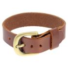 Target Men's Leather Strap Belt Buckle Bracelet - Brown