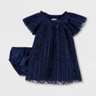 Baby Girls' Holiday Lace Dress - Just One You Made By Carter's Navy Blue Newborn, Girl's