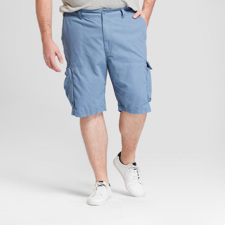 Target Men's 11 Twill Big & Tall Cargo Shorts - Goodfellow & Co Calm Blue