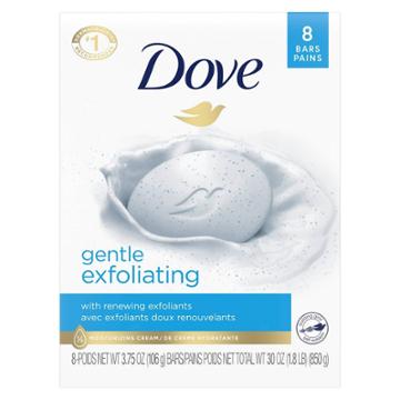 Dove Beauty Dove Gentle Exfoliating Beauty Bar Soap - 8pk
