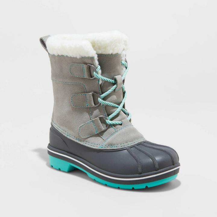 Girls' Kit Winter Boots - Cat & Jack Gray