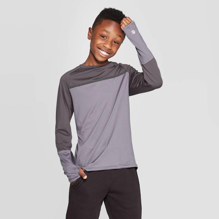 Boys' Color Blocked Long Sleeve T-shirt - C9 Champion Gray M, Boy's,