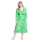 Plus Size Daisy 3/4 Sleeve Ruffle Wrap Dress - Rixo For Target Green