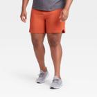 Men's 7 Unlined Run Shorts - All In Motion Orange S, Men's,