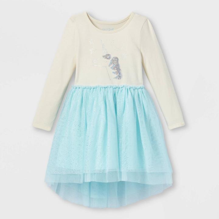 Toddler Girls' Unicorn Long Sleeve Tutu Dress - Cat & Jack