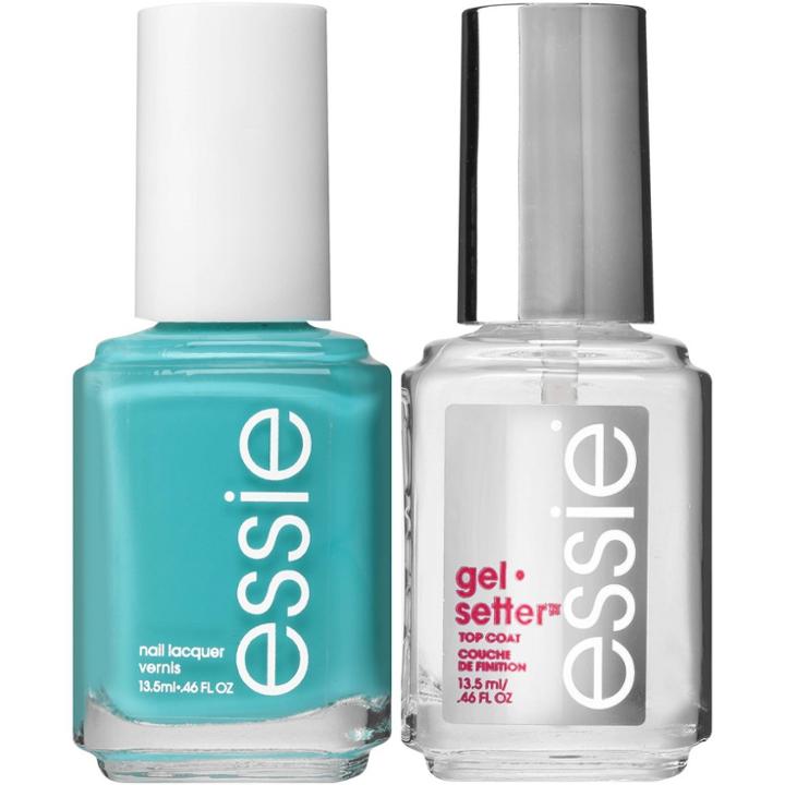 Essie Gel Setter Nail Polish Kit - Aqua Blue + Top Coat - 2pc/0.92 Fl Oz